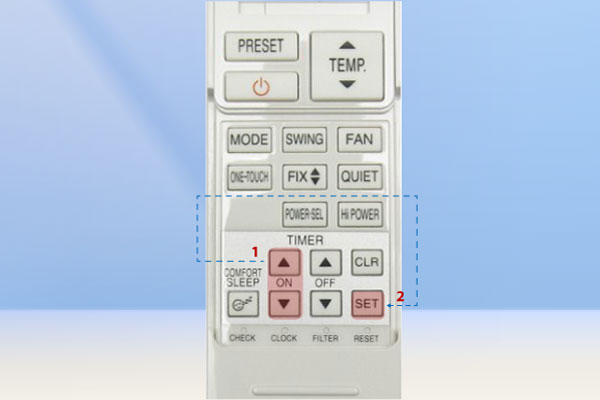 Cách hẹn giờ bật máy lạnh Toshiba